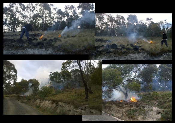 Reducing the fine fuel within the outer zone around our property. This has involved a combination of slashing, mowing and burning.